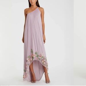 Mac Duggal One Shoulder Embellished Trapeze Gown
